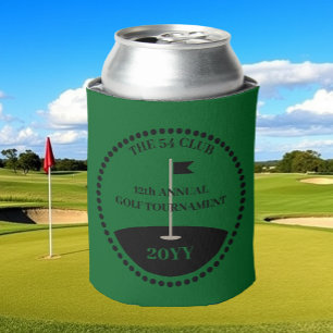 Forest Green Golf Tournament Club Name Can Cooler