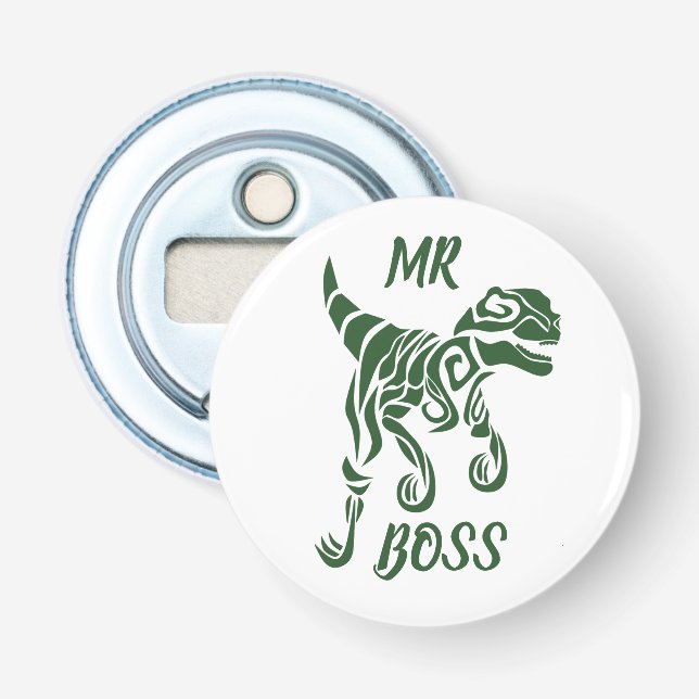 Forest Green Hunter Raptor  Bottle Opener (Front)