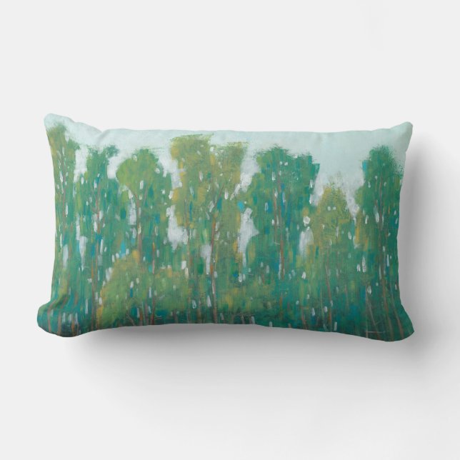 Forest Green II Lumbar Pillow (Front)