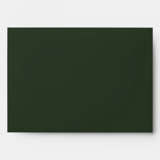 Forest Green Italian Garden Wedding Return Address Envelope