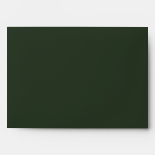 Forest Green Italian Garden Wedding Return Address Envelope (Front)