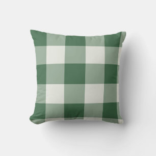 Forest Green Large Buffalo Check Gingham Throw Pillow