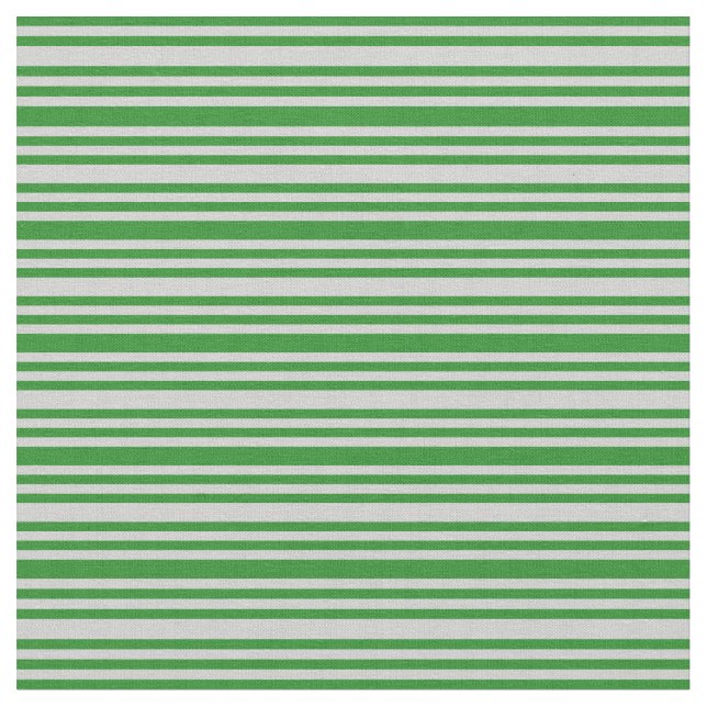 Forest Green & Light Grey Coloured Lined Pattern Fabric (Close Up)