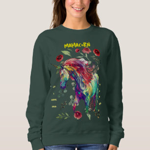 (Forest Green) Mama Unicorn  Sweatshirt