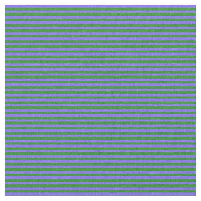 Forest Green & Medium Slate Blue Lines Fabric (Close Up)