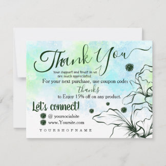 Forest Green - Merci pour votre carte de commande