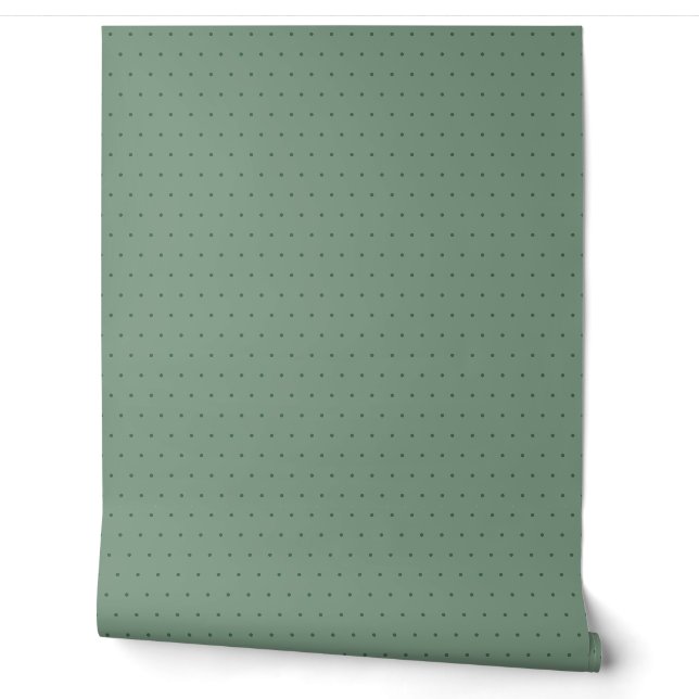 Forest Green Minimalist Tiny Dot Wallpaper (Unrolling)