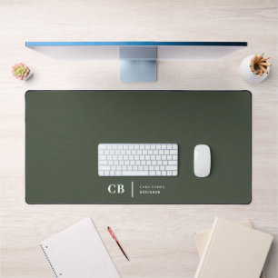 Forest Green Monogramme élégant tendance moderne