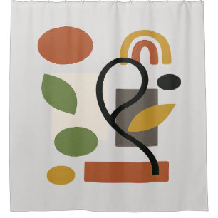 Forest Green & Mustard Yellow Botanical Geometry