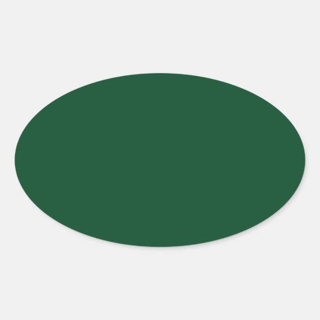 Forest Green Oval Sticker (Front)