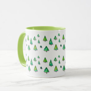 forest green  pattern. mug