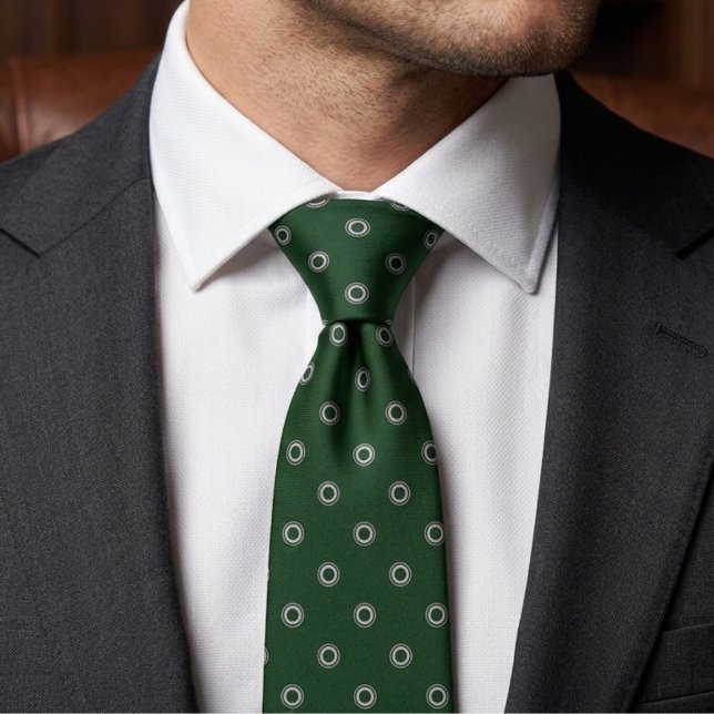 Forest Green Polka Dot  Tie (Creator Uploaded)