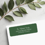 Forest Green Return Address<br><div class="desc">Custom printed return address labels to coordinate with our Baby It's Cold Outside holiday collection. This minimalist design features elegant modern fonts on a forest green background. Personalize it with your name and return address or other custom text.</div>