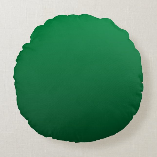 Forest Green Shades Round Pillow (Front)