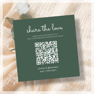 Forest Green   Share The Love QR Code Enclosure Card