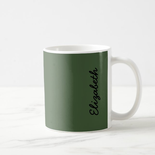 Forest Green Solid Colour Coffee Mug (Right)