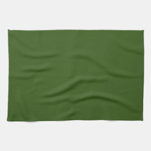 Forest Green Solid Colour Create Your Own Blank Kitchen Towel