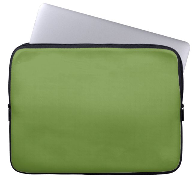 Forest Green Solid Colour Plain Laptop Sleeve (Front)