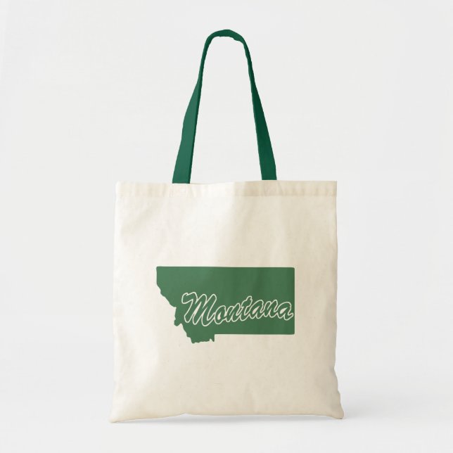 Forest Green State Montana Tote Bag (Front)