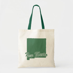 Forest Green State Of New Mexico Shape Tote Bag