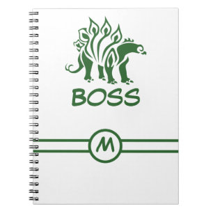 Forest Green Stegosaurus Spiked Dinosaur Notebook
