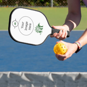 Forest Green Stegosaurus Spiked Dinosaur Pickleball Paddle