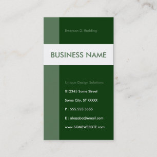 forest green streamline business card