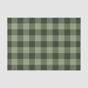 Forest Green Tartan Plaid Pattern Print Tissue Paper