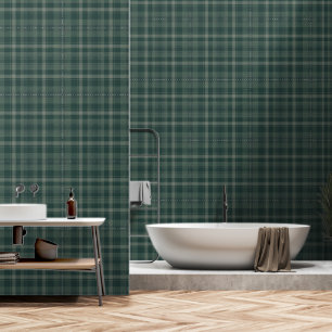 Forest Green Tartan Wallpaper