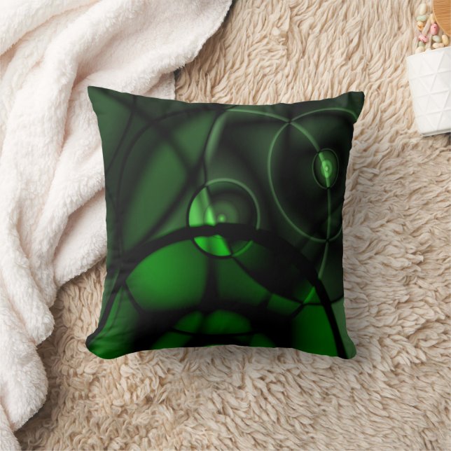 Forest Green Throw Pillow (Blanket)