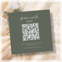 Forest Green | Wedding RSVP QR Code