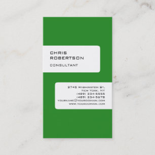 Forest Green White Charme Carte de visite attrayan