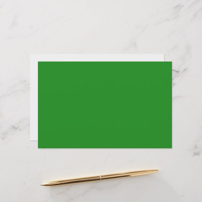 Forest Green & White Custom Paper Sheet (Front/Back In Situ)