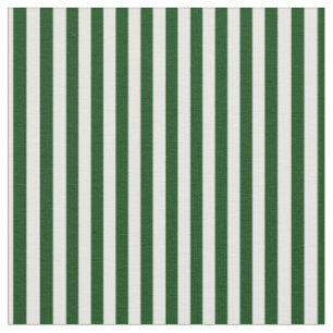Forest Green & White Stripes Fabric