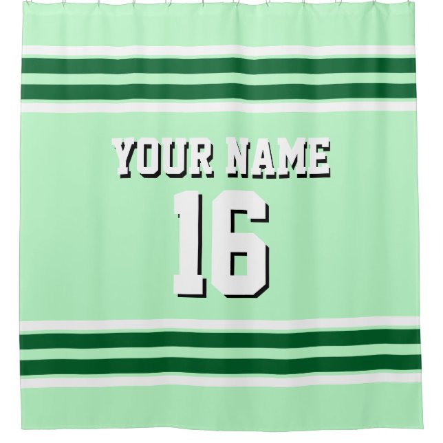 Forest Green White Stripes Sports Jersey (Front)