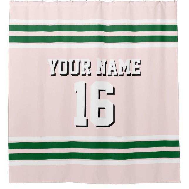 Forest Green White Stripes Sports Jersey (Front)