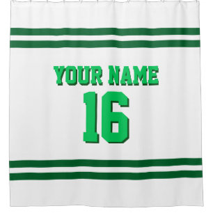 Forest Green White Stripes Sports Jersey