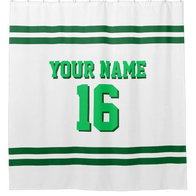 Forest Green White Stripes Sports Jersey (Front)