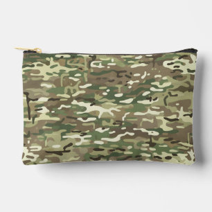 Forest Green Woodland Camouflage Pattern Accessory Pouch
