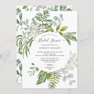 Forest Greenery Bridal Shower Invitation