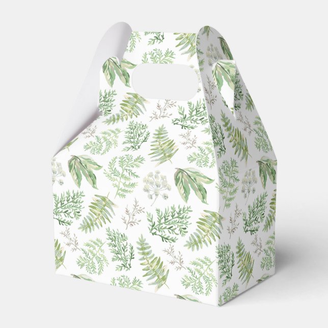 Forest Greenery Pattern Favor Box (Front Side)
