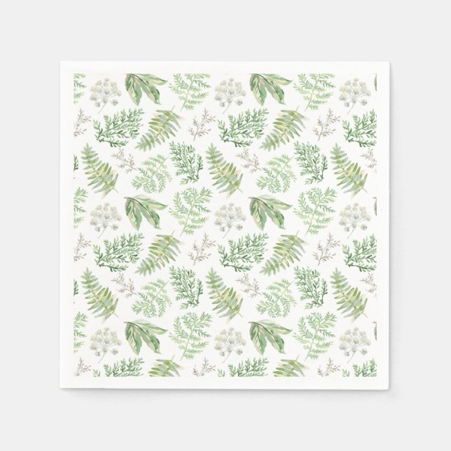 Forest Greenery Pattern Napkin (Front)