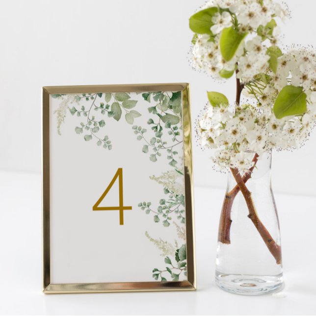 Forest Greenery Table 4 Wedding Table Number (Creator Uploaded)