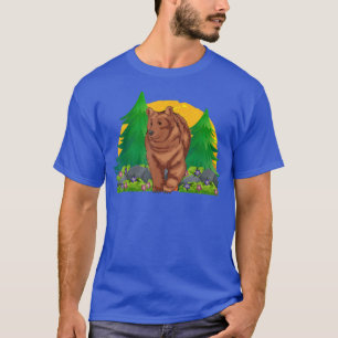 Forest Grizzly Bear Animal Lover Wildlife Nature R T-Shirt