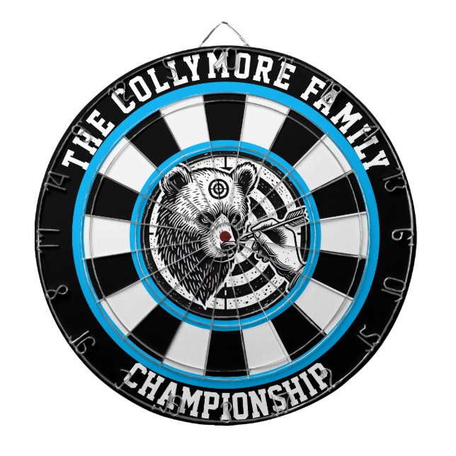 Forest Grizzly in Crosshairs Art Dartboard (Front)