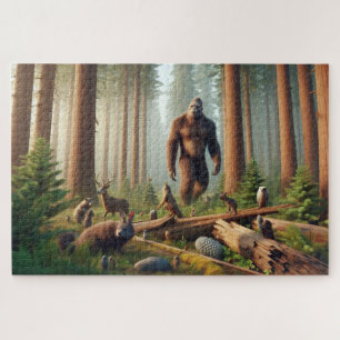 Forest Guardian, Bigfoot, Wildlife Jigsaw Puzzle