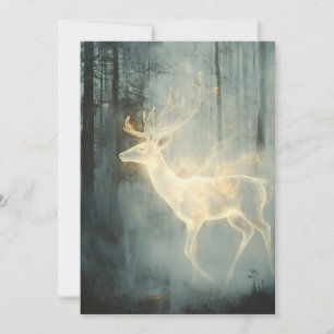 Forest Guardian Deer Spirit Holiday Card