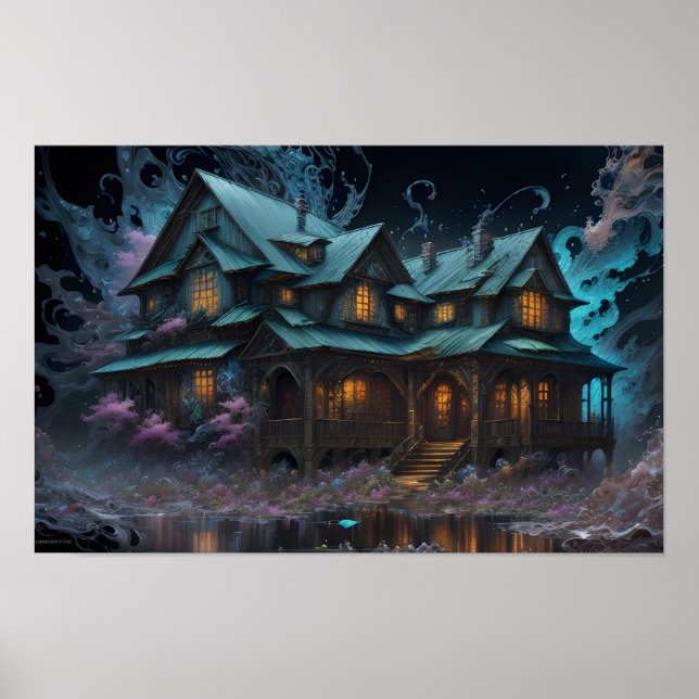 Forest Haven: Tranquil Cabin Retreat Poster (Front)