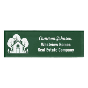 Forest Home Real Estate Company Custom Realtor Name Tag