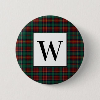 Forest Hunter Tartan 2 Inch Round Button